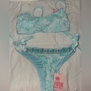 Floral Blue Bikini Set